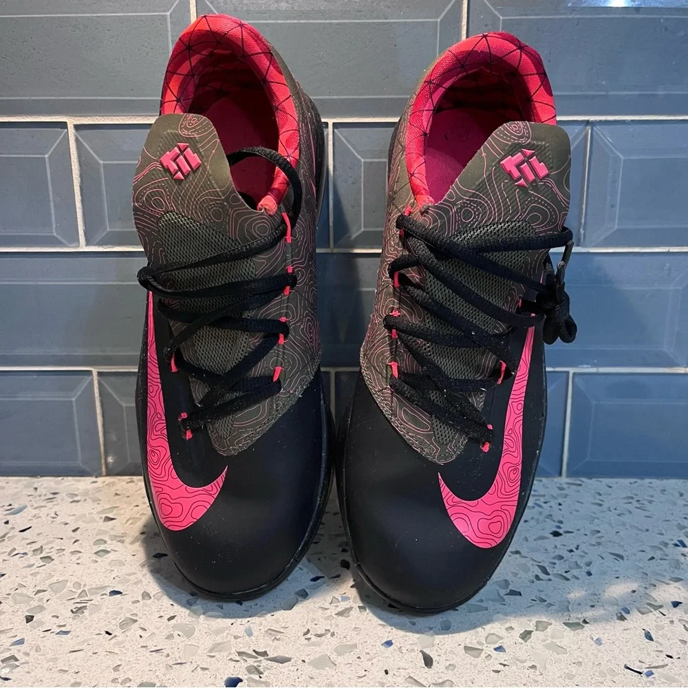 Nike KD VI Meteorology Kids' Basketball Shoes - Black/Pink 2013